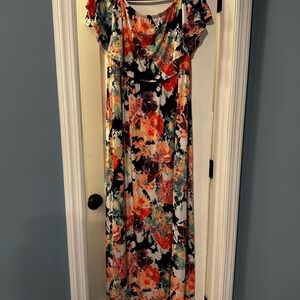 Floral Multicolor Women's Dress